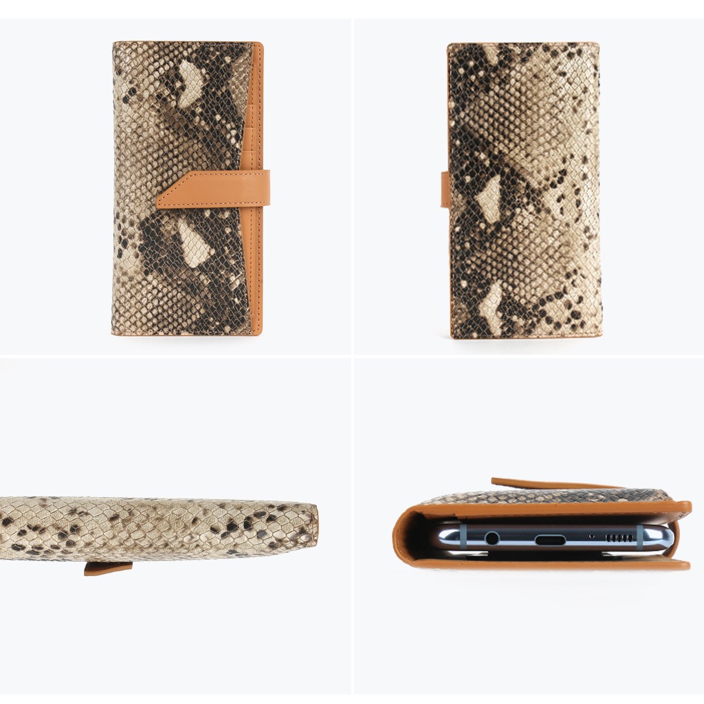 スマホケース 手帳型 スライド式 多機種対応 マルチケース Design Skin WALLET PLUS（デザインスキン ウォレットプラス）本革 取り外しできるにカードウォレット付き  Mサイズ Lサイズ