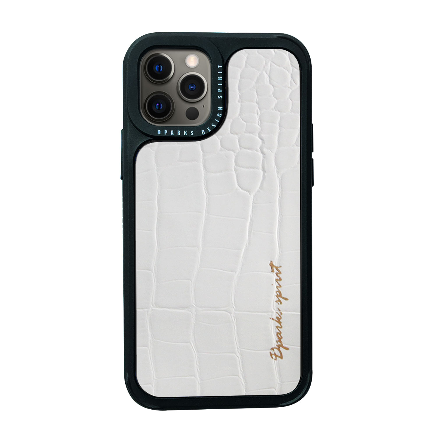 iPhone 12 mini / iPhone 12 Pro / 12  対応 ケース Dparks LEATHER COVER CROCO GLOSS 背面カバー型 [ クロコダイルの型押し 四隅のクッションが衝撃吸収 ]