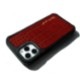 iPhone 12 mini / iPhone 12 Pro / 12  対応 ケース Dparks LEATHER COVER CROCO GLOSS 背面カバー型 [ クロコダイルの型押し 四隅のクッションが衝撃吸収 ]
