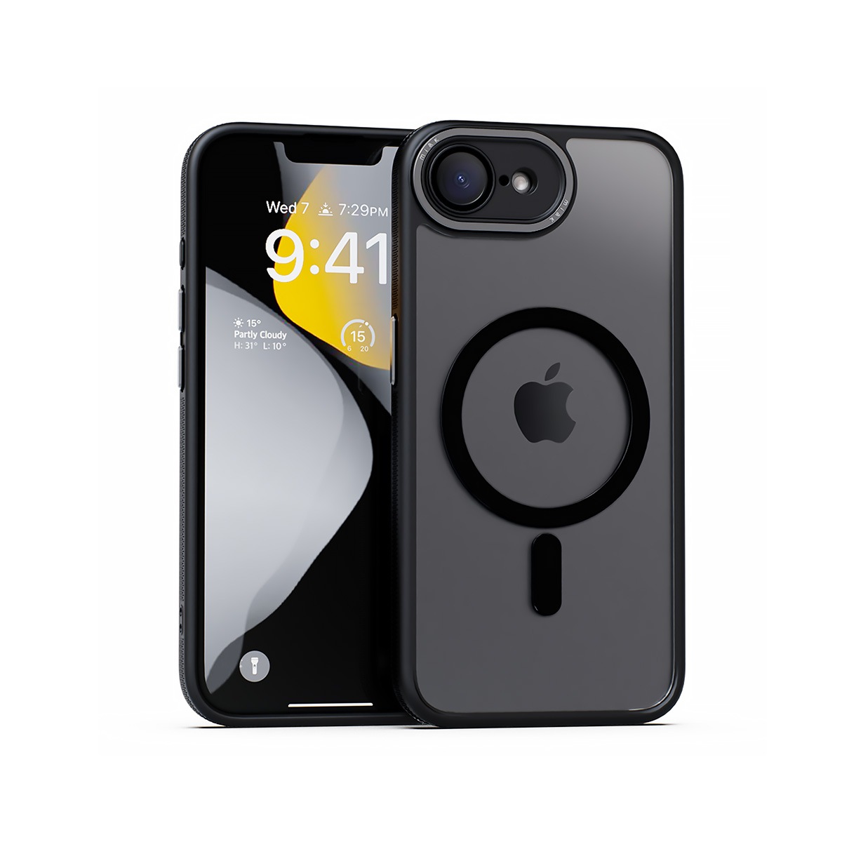 [iPhone 16e用] レンズガード 一体型 MagSafe 対応 クリアケース