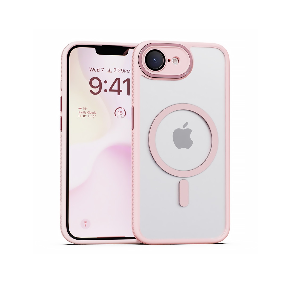 [iPhone 16e用] レンズガード 一体型 MagSafe 対応 クリアケース
