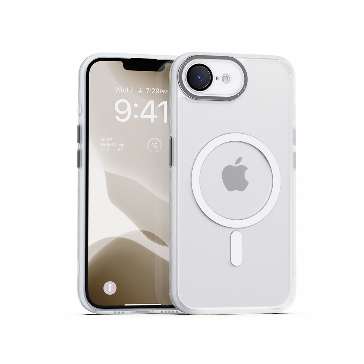 [iPhone 16e用] レンズガード 一体型 MagSafe 対応 クリアケース