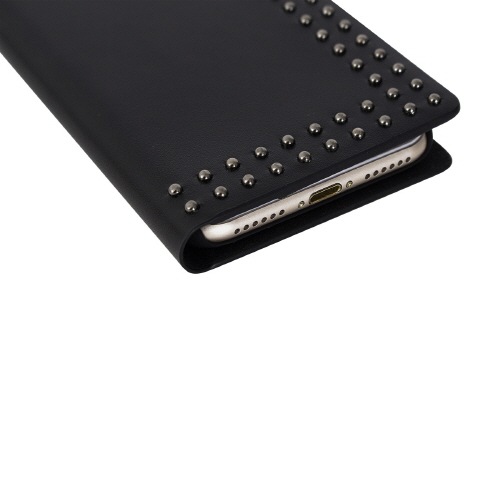 iPhone SE (第3世代) ケース カバー 【手帳型 本革】Eblouir Dot Studs Diary [iPhone SE3/SE2/8/7]