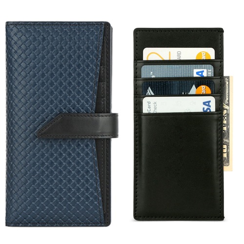 スマホケース 手帳型 スライド式 多機種対応 マルチケース Design Skin WEAVING LEATHER CASE（デザインスキン ウェービングレザーケース） 本革 取り外しできるにカードウォレット付き  Lサイズ