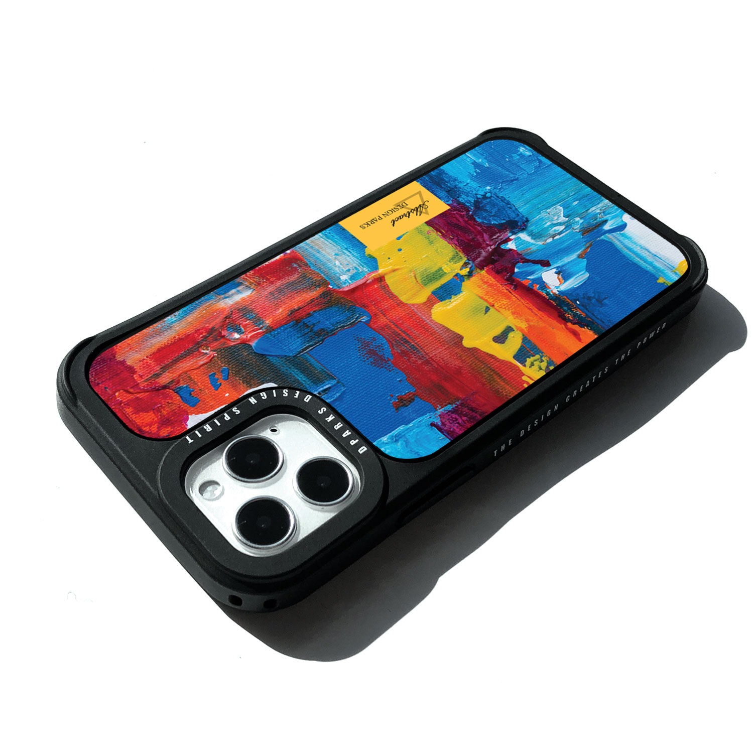 iPhone 12 mini / iPhone 12 Pro / 12  対応 ケース Dparks BLACK COVER ペインティング 背面カバー型 [ 画面・カメラ保護設計 四隅のクッションが衝撃吸収 ]