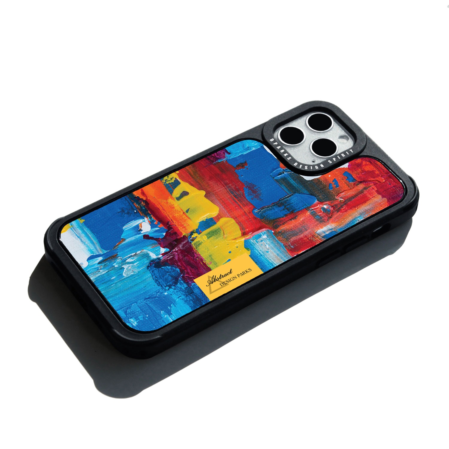 iPhone 12 mini / iPhone 12 Pro / 12  対応 ケース Dparks BLACK COVER ペインティング 背面カバー型 [ 画面・カメラ保護設計 四隅のクッションが衝撃吸収 ]