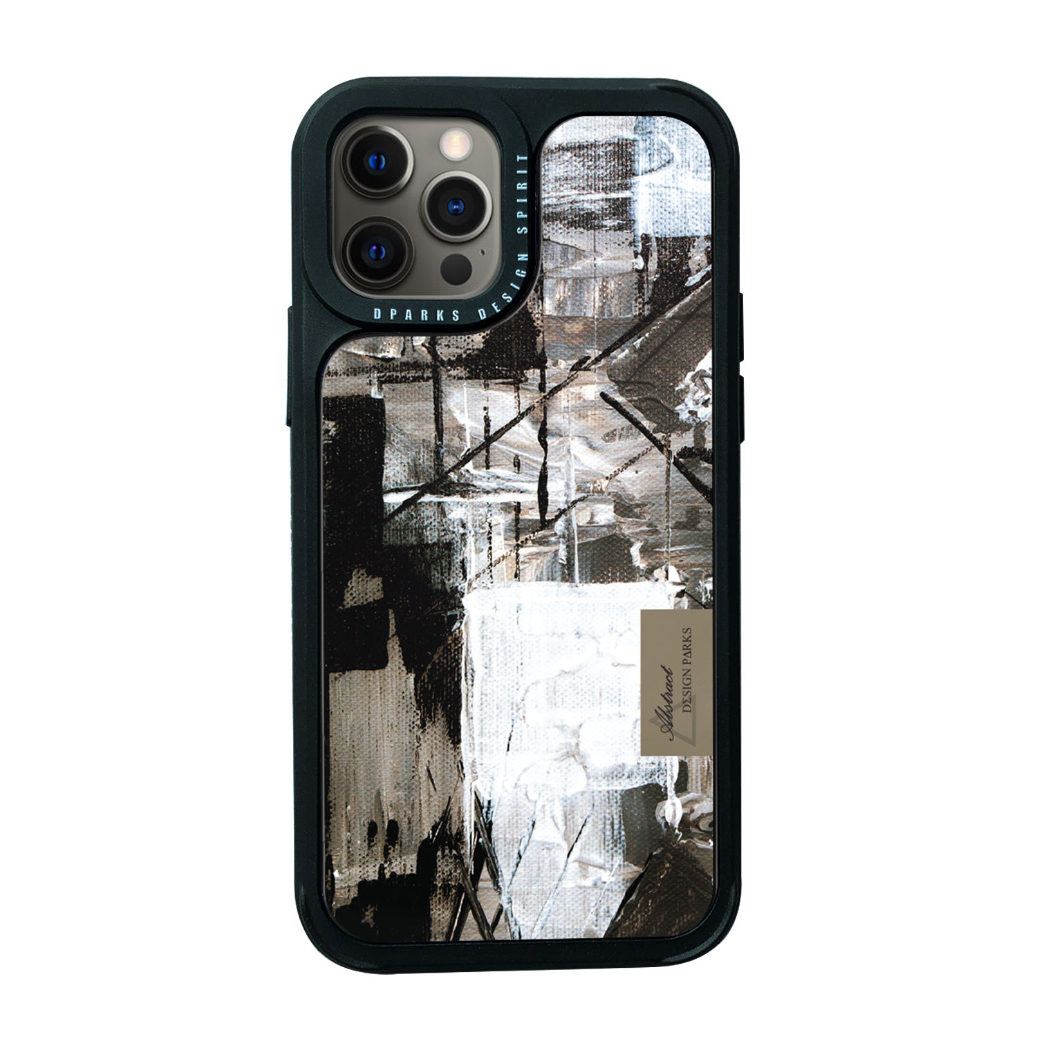 iPhone 12 mini / iPhone 12 Pro / 12  対応 ケース Dparks BLACK COVER ペインティング 背面カバー型 [ 画面・カメラ保護設計 四隅のクッションが衝撃吸収 ]