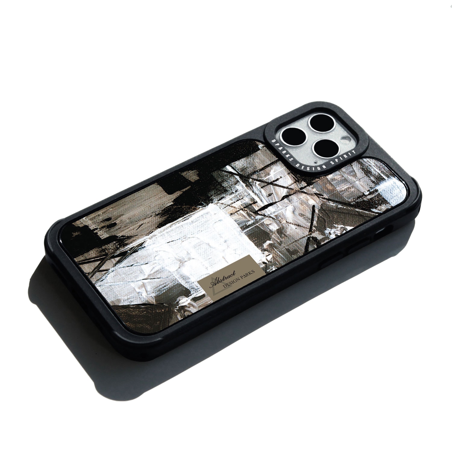 iPhone 12 mini / iPhone 12 Pro / 12  対応 ケース Dparks BLACK COVER ペインティング 背面カバー型 [ 画面・カメラ保護設計 四隅のクッションが衝撃吸収 ]