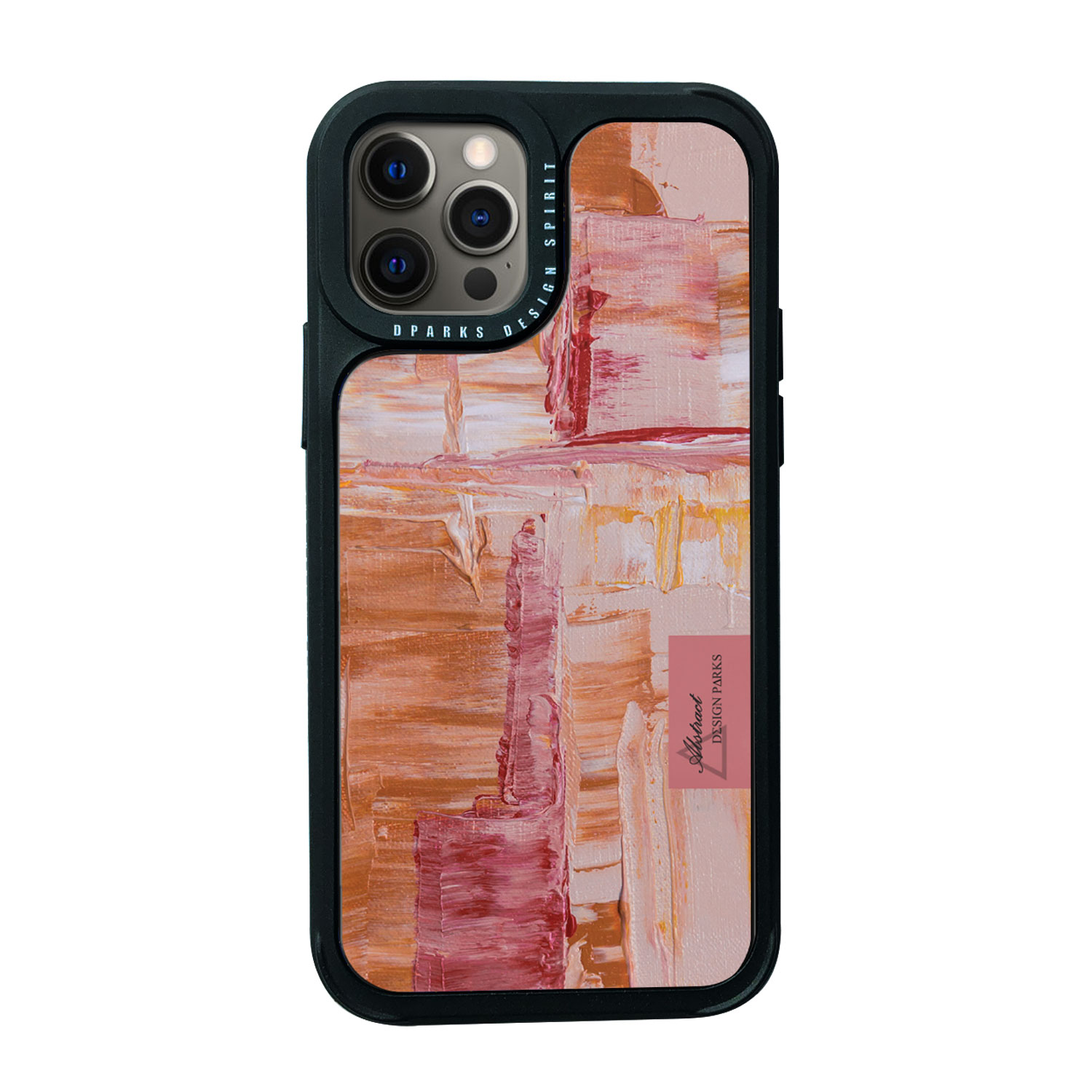 iPhone 12 mini / iPhone 12 Pro / 12  対応 ケース Dparks BLACK COVER ペインティング 背面カバー型 [ 画面・カメラ保護設計 四隅のクッションが衝撃吸収 ]