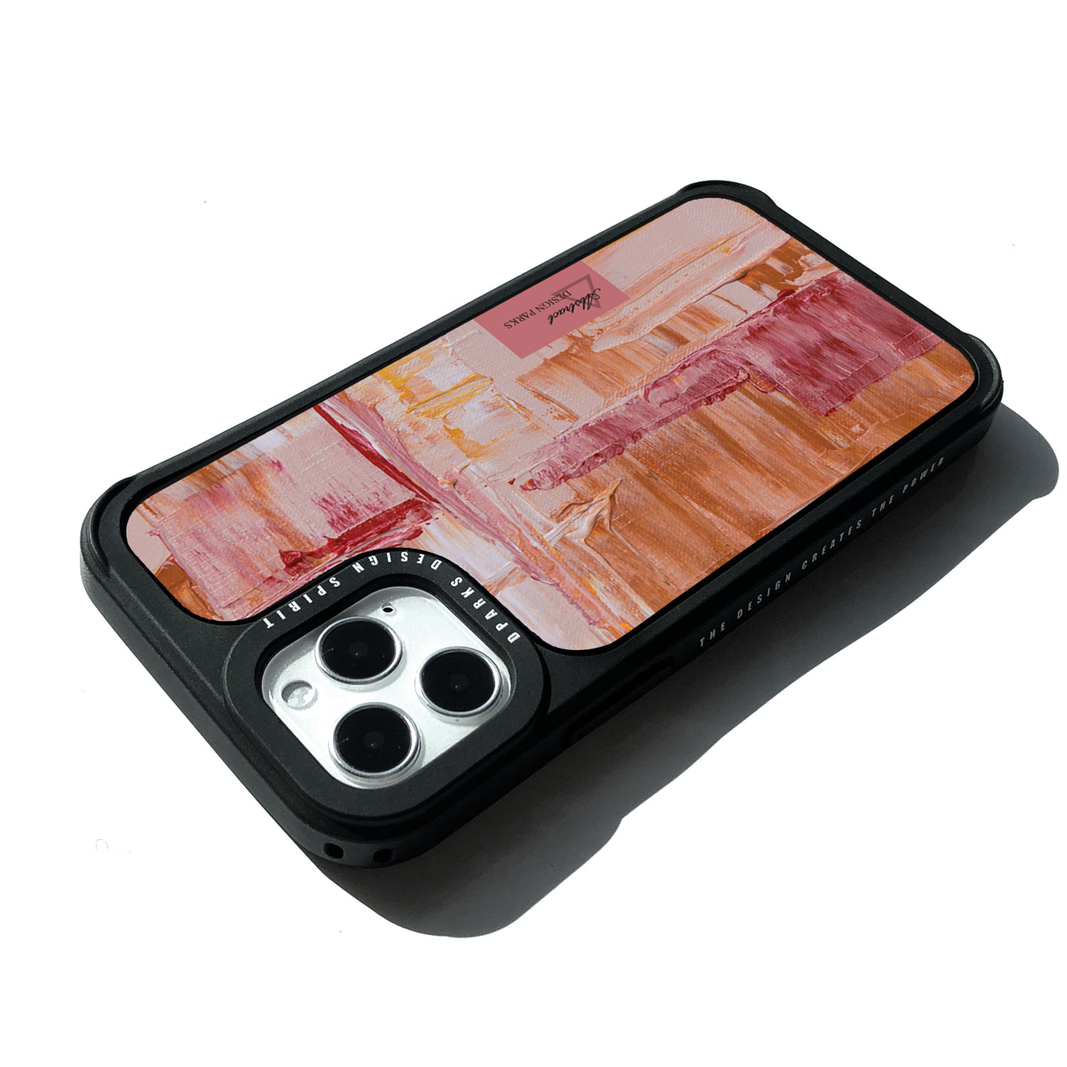 iPhone 12 mini / iPhone 12 Pro / 12  対応 ケース Dparks BLACK COVER ペインティング 背面カバー型 [ 画面・カメラ保護設計 四隅のクッションが衝撃吸収 ]