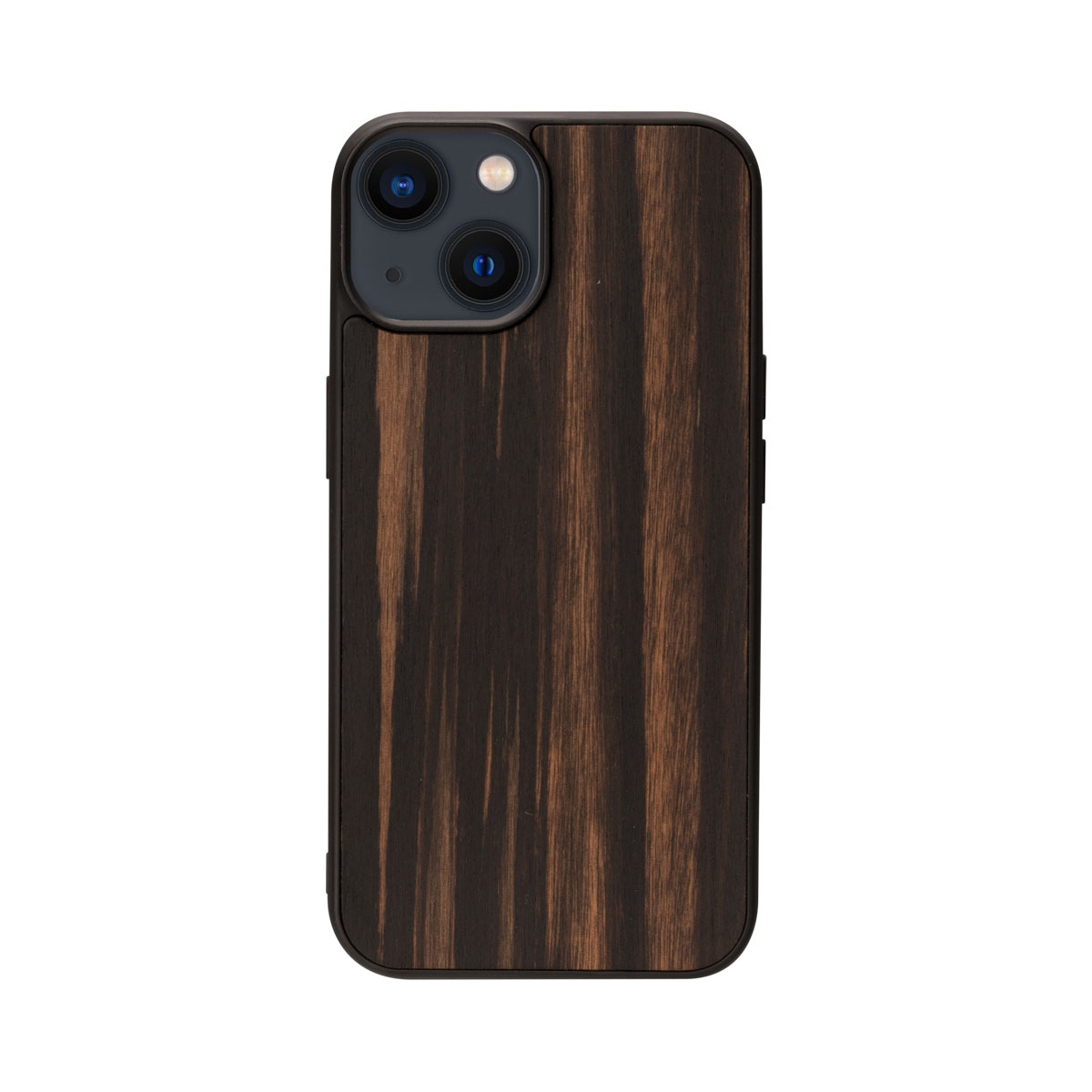 Man&Wood [ iPhone 15 / 15 Pro 用] MagSafe対応 天然木ケース Ebony 木製 スマホケース