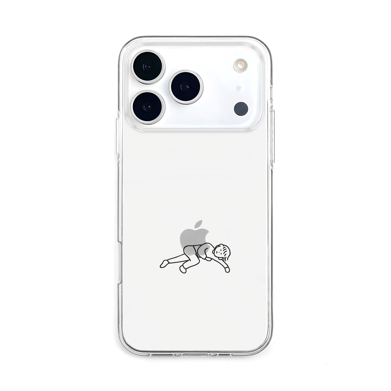 [ iPhone 17 / 17 Pro 用] ソフト クリアケース なんもしたくない 透明カバー