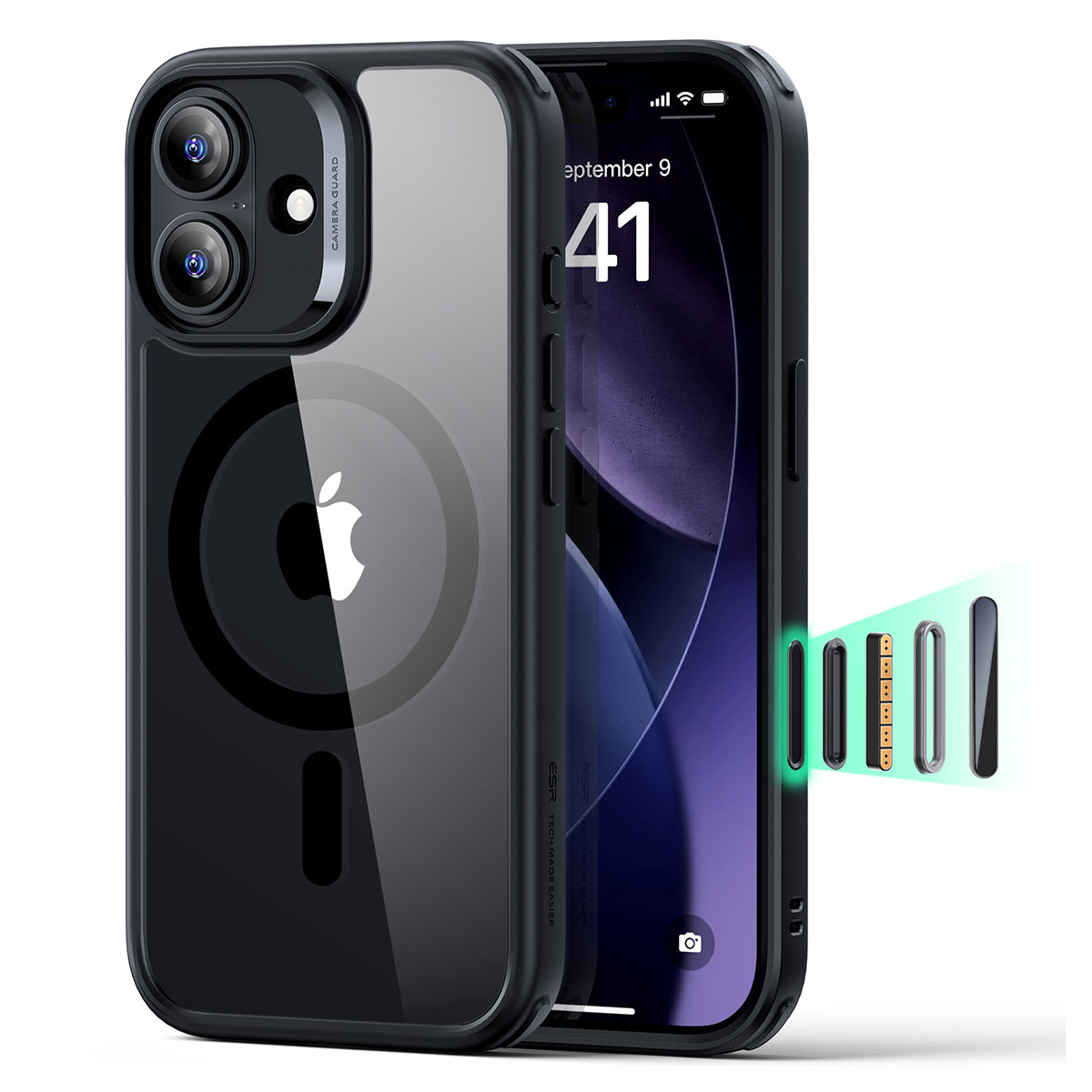 [ iPhone 17 / iPhone Air / 17 Pro / 17 Pro Max 用] 米軍MIL規格 Classic MagSafe対応 クリアケース ハイブリッドカバー