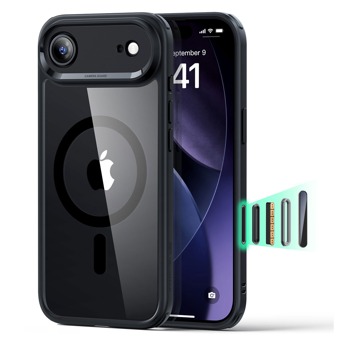 [ iPhone 17 / iPhone Air / 17 Pro / 17 Pro Max 用] 米軍MIL規格 Classic MagSafe対応 クリアケース ハイブリッドカバー