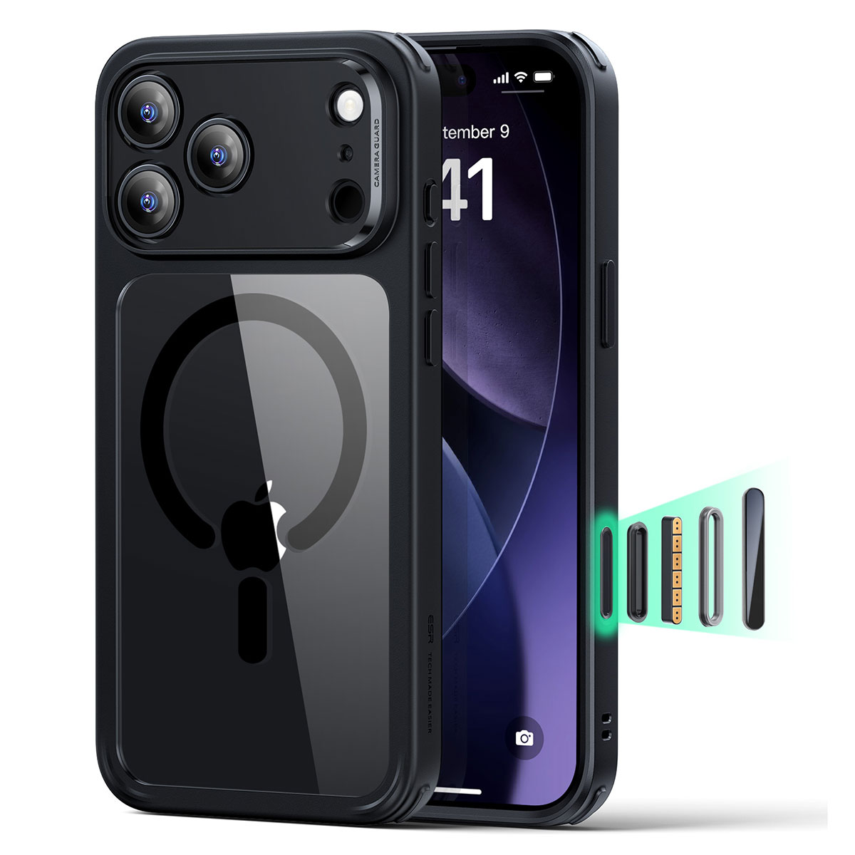 [ iPhone 17 / iPhone Air / 17 Pro / 17 Pro Max 用] 米軍MIL規格 Classic MagSafe対応 クリアケース ハイブリッドカバー