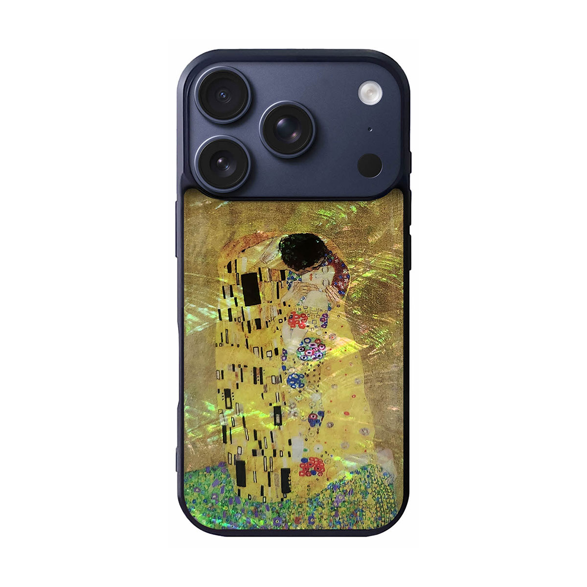 [ iPhone 17 / iPhone Air / 17 Pro 用] 天然貝ケース 名画 接吻 
