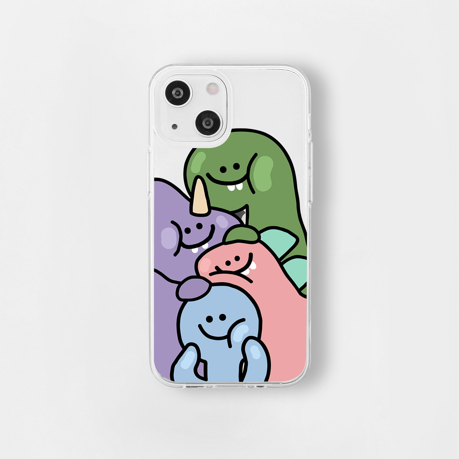 168cm [ iPhone 14 / 14 Pro / iPhone 13 ] ソフトクリアケース ゆかいな仲間たち