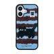 [ iPhone 17 / 17 Pro / 17e / 16e 用] ふわふわ 黒ねこ MagSafe対応 グロッシーケース