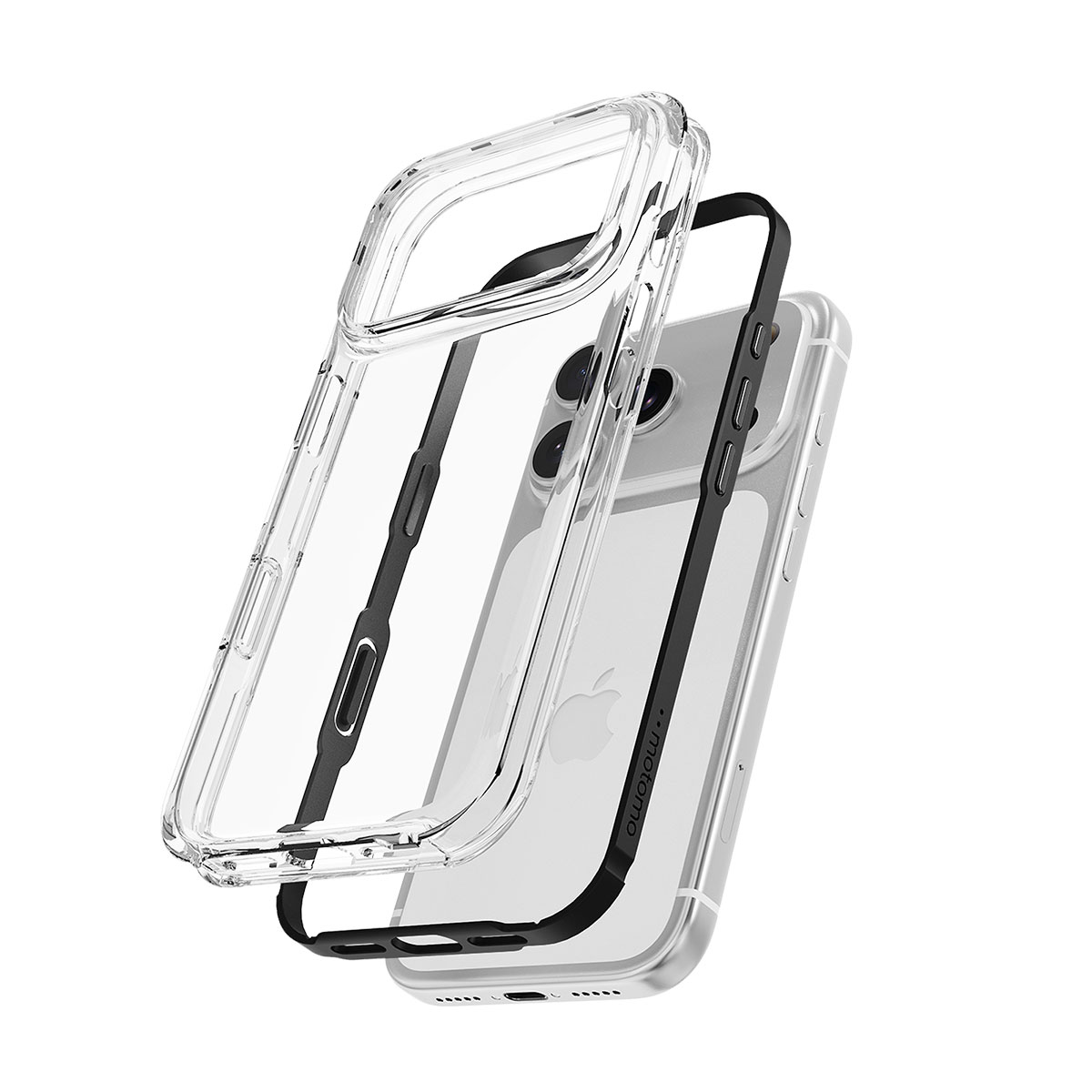 iPhone 18 Pro 用] motomo INO Achrome Shield Case バンパー風