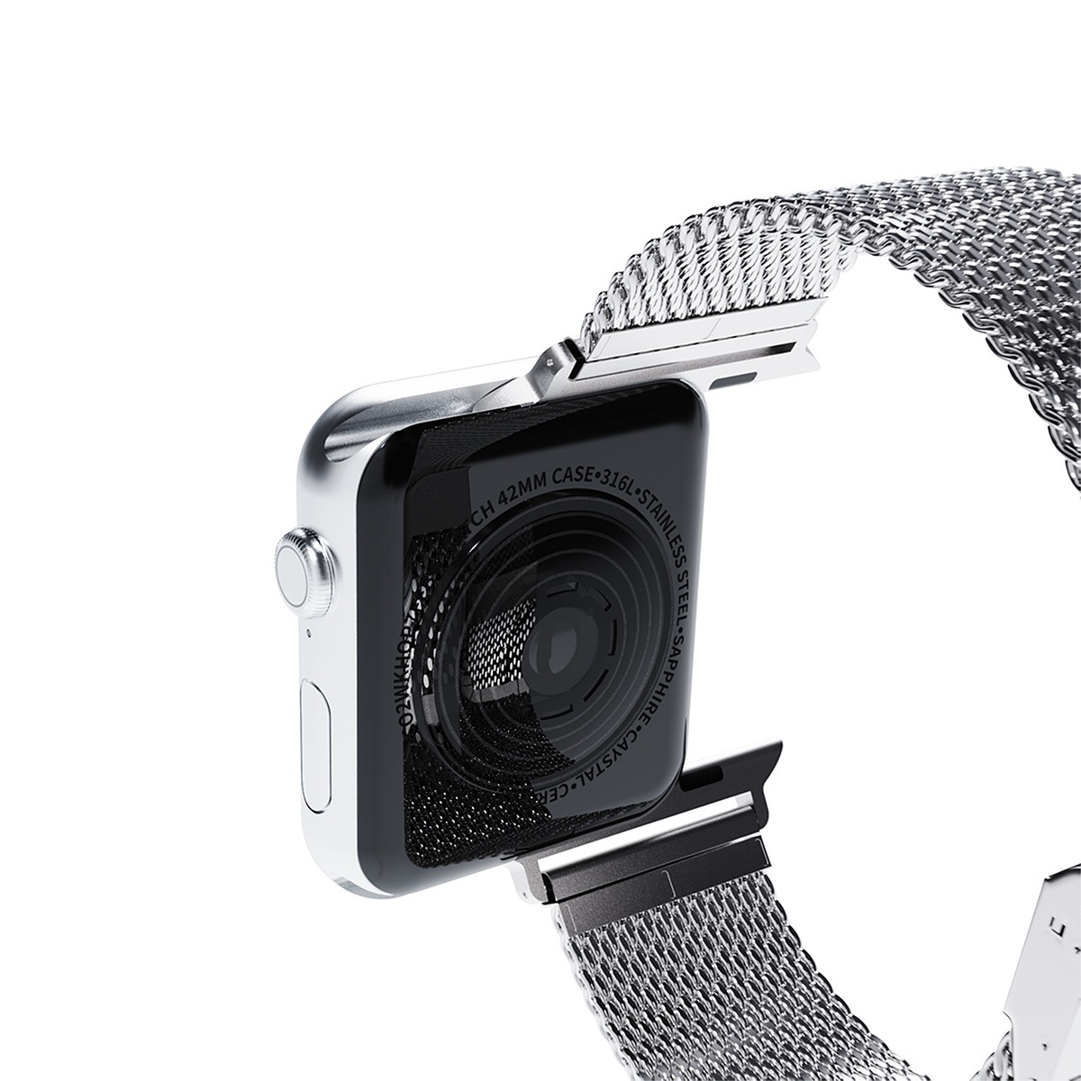 アップルウォッチバンド CLIP MESH BAND 交換バンド for Apple Watch 49mm, 46/45/44/42/41/40/38mm (Ultra2/1,Series10-1,SE)