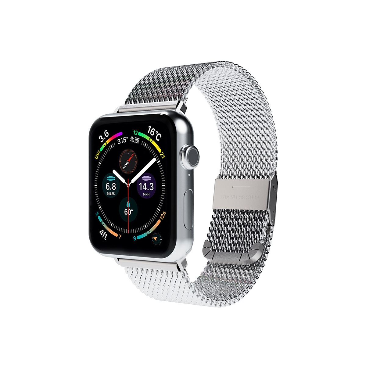 アップルウォッチバンド CLIP MESH BAND 交換バンド for Apple Watch 49mm, 46/45/44/42/41/40/38mm (Ultra2/1,Series10-1,SE)