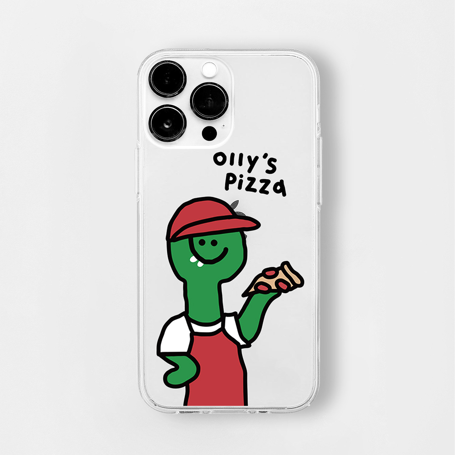 168cm [ iPhone 14 / 14 Pro / iPhone 13 ] ソフトクリアケース Olly's Pizza