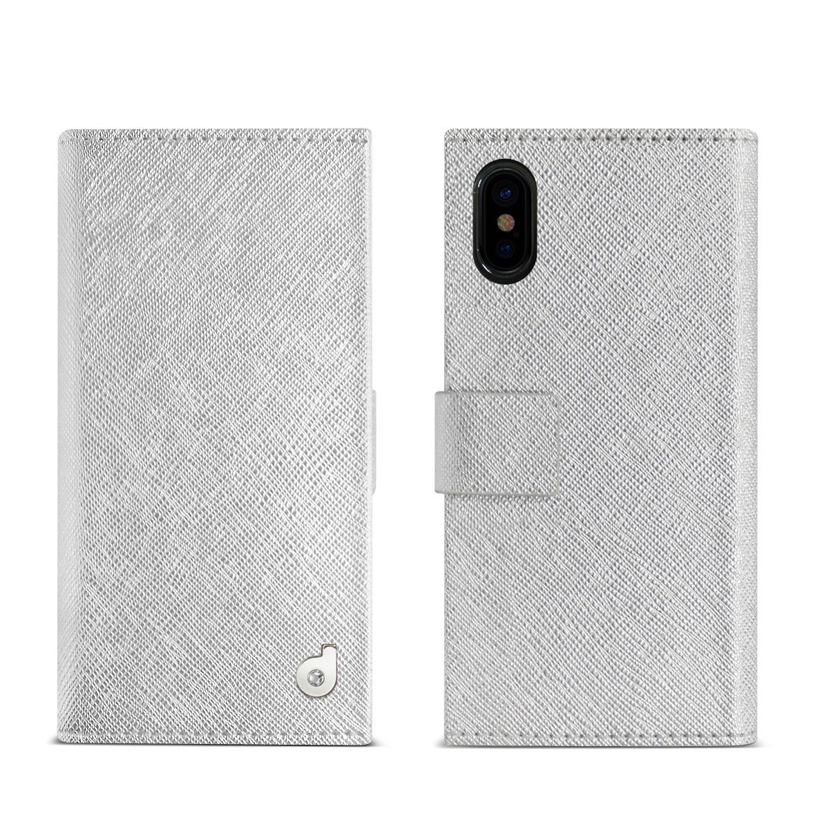 スマートフォン・携帯電話 グリッター iPhoneケース シルバー系