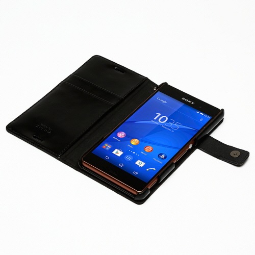docomo au softbank【Xperia Z3 ケース】ZENUS Lettering Diary （レタリングダイアリー）Brown, Black