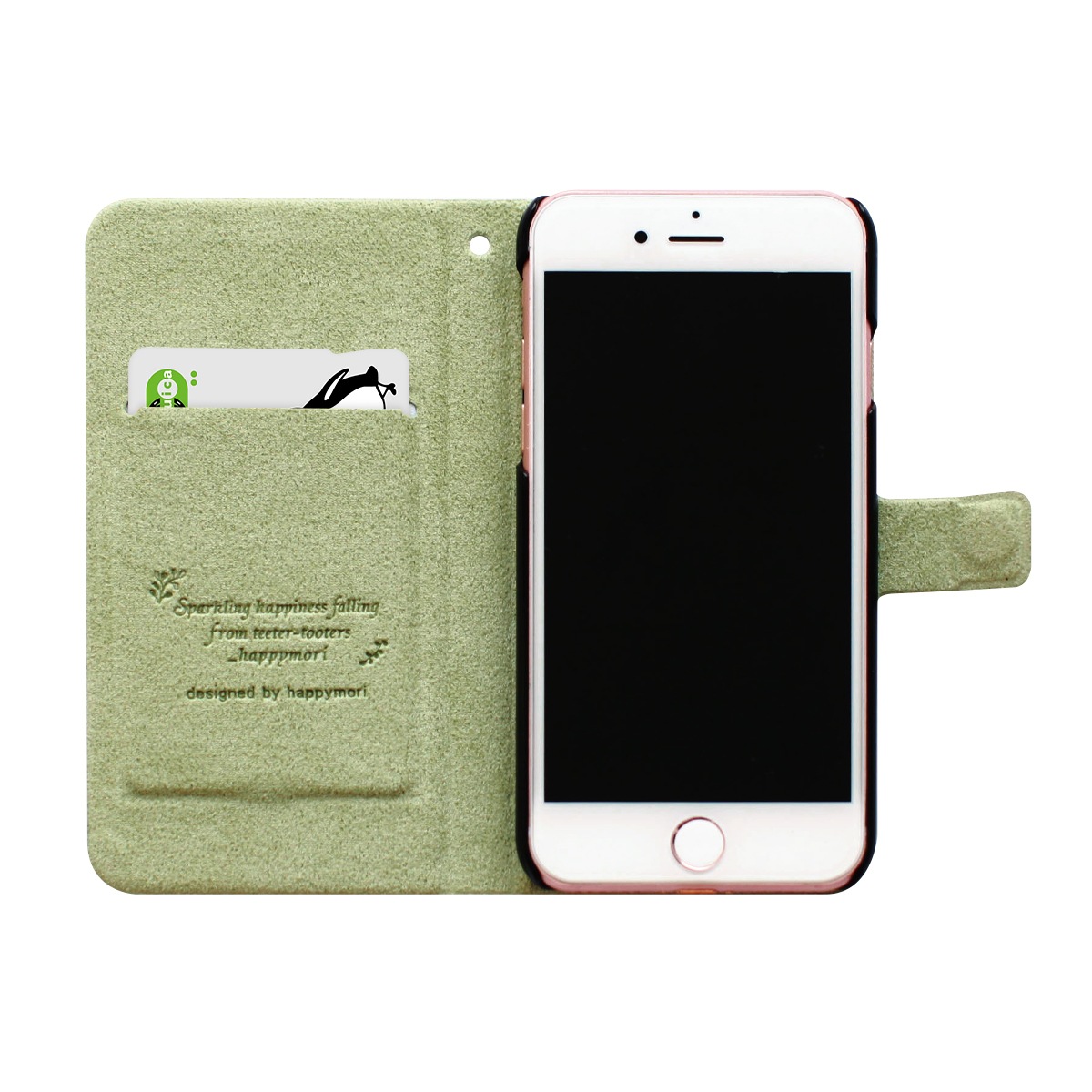 iPhone 8 / 7ケース 手帳型 Happymori French Cafe Diary（ハッピーモリ フレンチカフェダイアリー）アイフォン カバー
