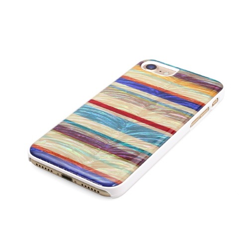 iPhone SE (第3世代) ケース カバー ikins 天然貝ケース 幾何学デザイン [iPhone SE3/SE2/8/7] Mondrian Pyramid Equator