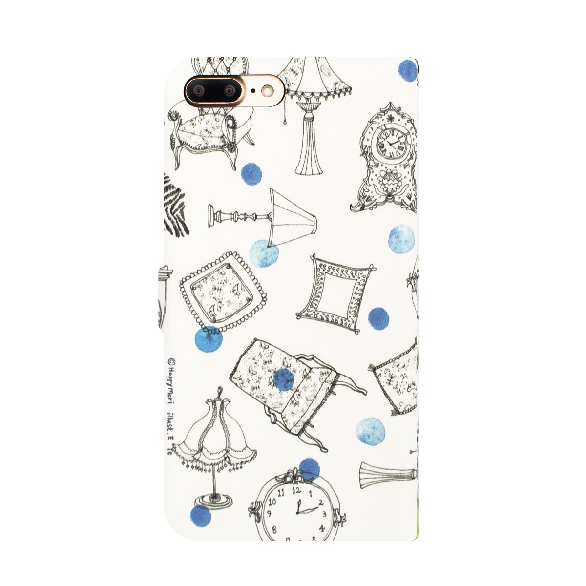 iPhone 8 Plus / 7 Plus ケース 手帳型 Happymori French Cafe Diary （ハッピーモリ フレンチカフェダイアリー）アイフォン カバー