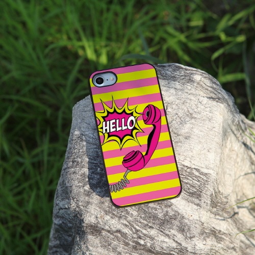 iPhone SE 第2世代 se2 ケース iPhone 8/7ケース Dparks ブラックケース Hello（ディーパークス）アイフォン カバー
