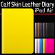 【iPad 9.7インチ 2018 / iPad 9.7インチ 2017 / iPad Air初代 兼用】対応 SLG Design D5 Calf Skin Leather Diary（カーフスキンレザーダイアリー）フィルム1枚入り スタンド機能付 自動オン／オフ機能付 カードポケット