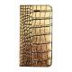 iPhone SE ケース 手帳型 GAZE Gold Croco Diary（ゲイズ ゴールドクロコダイアリー）アイフォン se/5s/5用 iPhone SE/5s/5