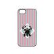 【iPhone SE 第2世代 (SE2) / 8 / 7 ケース】Dparks ブラックケース ストライプ＆ドッグ【パグ / ブルドッグ】