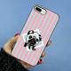 iPhone 8 Plus / 7 Plus ケース Dparks ブラックケース ストライプ パグ（ディーパークス）アイフォン カバー イヌ