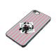 【iPhone SE 第2世代 (SE2) / 8 / 7 ケース】Dparks ブラックケース ストライプ＆ドッグ【パグ / ブルドッグ】