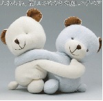 高級カシミヤ製の縁結びハグベア。ポーラー＆ローズ・ビッグ・ハグベア♪【24cm】|ビッグ・ハグベアH24cm|●ハグベア　ぎゅっとハグして離れないベア