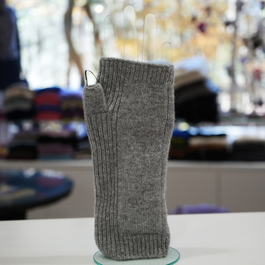贅沢なカシミヤ100％ 指なし手袋 グレー色 | ○MyCASHMERE home