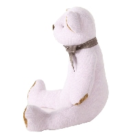 名入れ刺しゅうで、世界にひとつのカシミヤ・テディベア。ラベンダー色のリラ・パパベア【30cm】|名入れパパベア|●名入れ刺しゅうベア　世界にひとつ