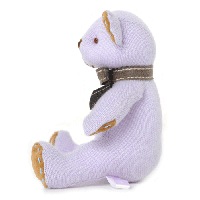 名入れ刺しゅうで、世界にひとつのカシミヤ・テディベア。ラベンダー色のリラ・ベビーベア【15cm】|名入れベビーベア|●名入れ刺しゅうベア　世界にひとつ