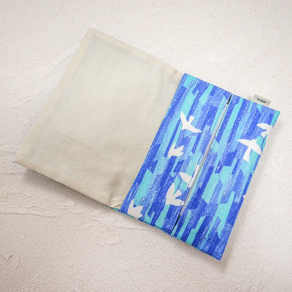 1/6fabric 麻のティッシュケース 約9.5×13.5cm (BOXギフト対象