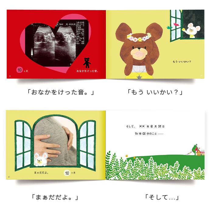くまのがっこう エコー写真が収納できるアルバム 「10ツキ10カ