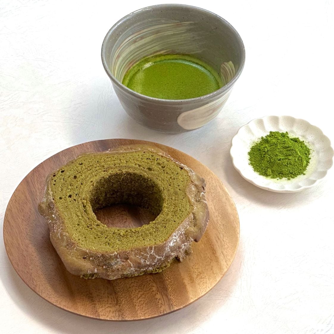 米粉バウムクーヘン（抹茶）