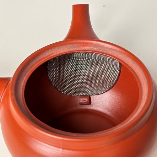 常滑焼急須 朱(大)　[Y-856]