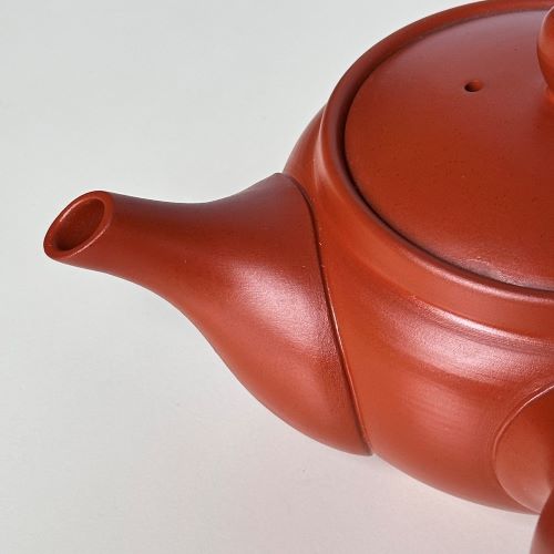 常滑焼急須 朱(大)　[Y-856]