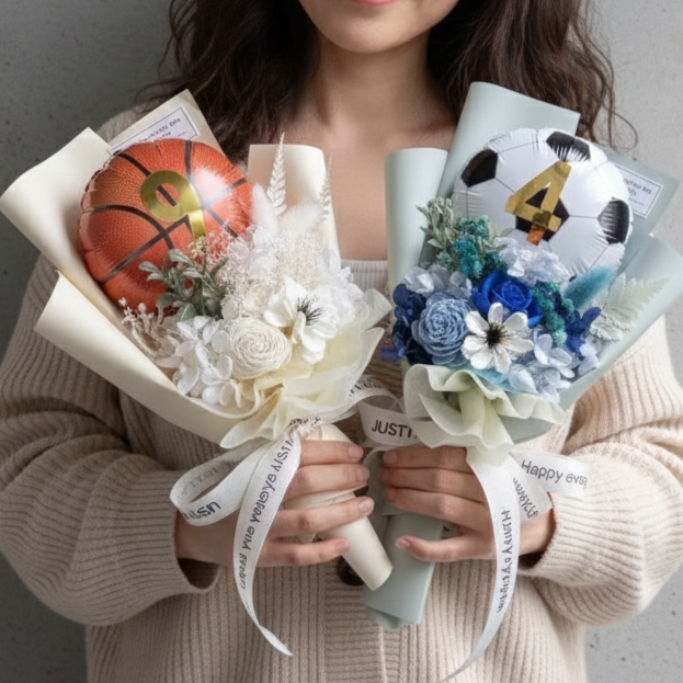 スポーツバルーンブーケ(プリザーブドフラワー)