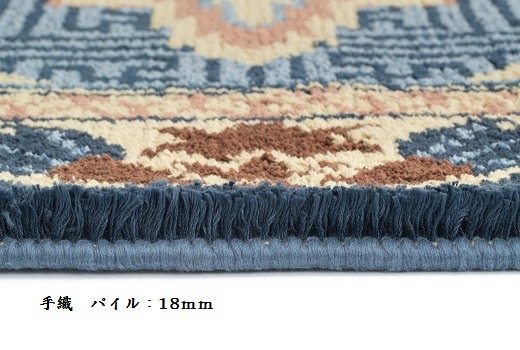 利剣文に紗綾形地縁蔓牡丹/浅葱地