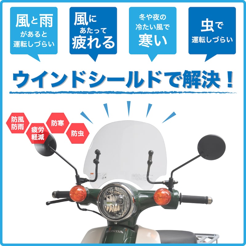 ⭐️スーパーカブ110 JA07 スポーティーバイザー OSK-ZX-KWV01 スーパーカブ110 JA07 スポーティーバイザー OSK-ZX-KWV01 車