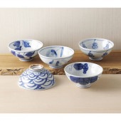 有田焼 林千作 伊万里青磁絵茶漬5客揃 007-228M 日本製 和食器 内祝い 結婚内祝い 出産内祝い 新築祝い 就職祝い 結婚祝い 引き出物 お返し|和食器|キッチン